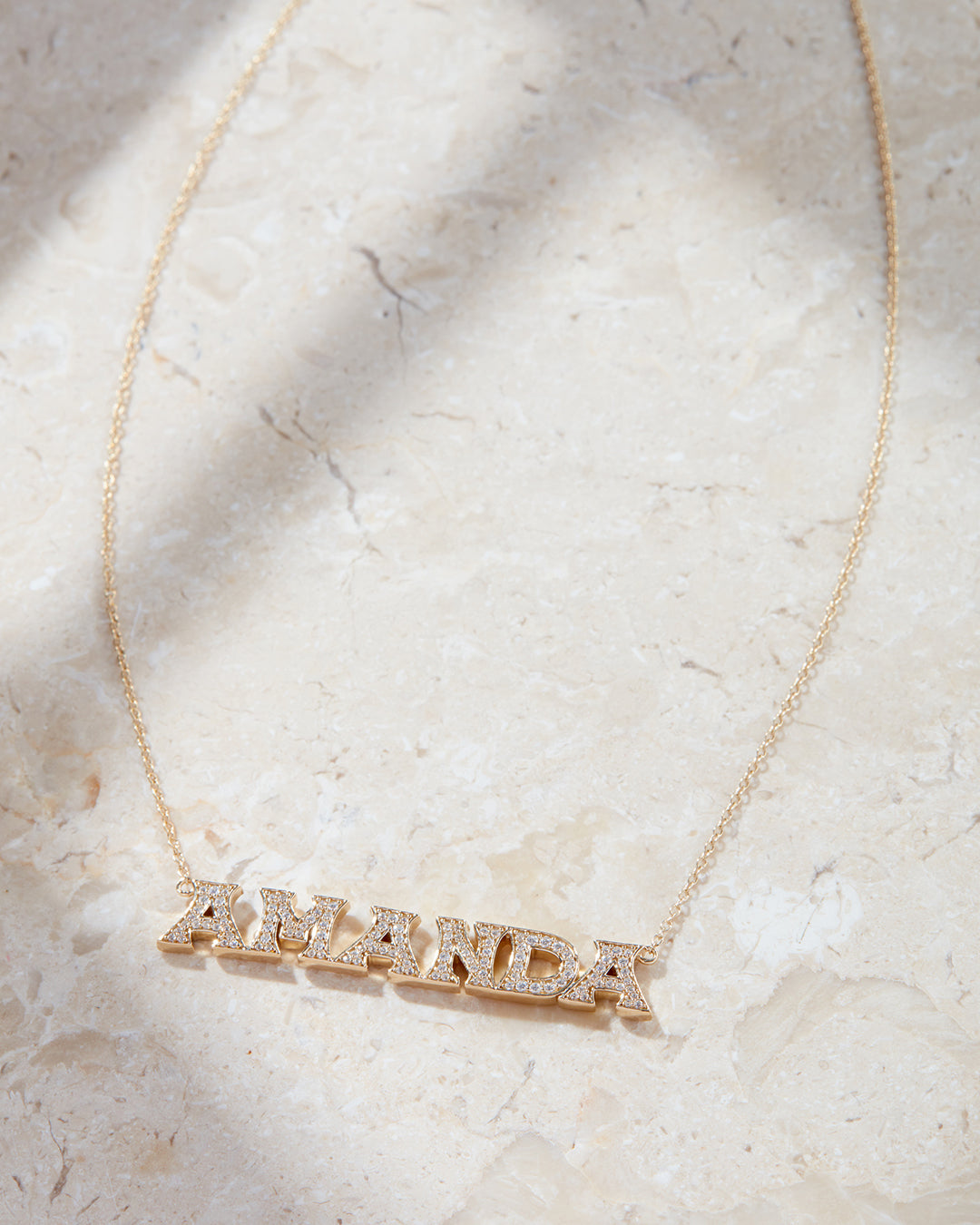 Pavé Nameplate Necklace