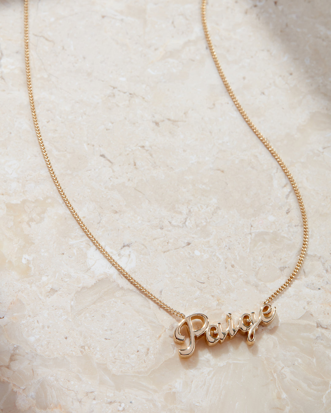 Cursive Nameplate Necklace — alternate angle