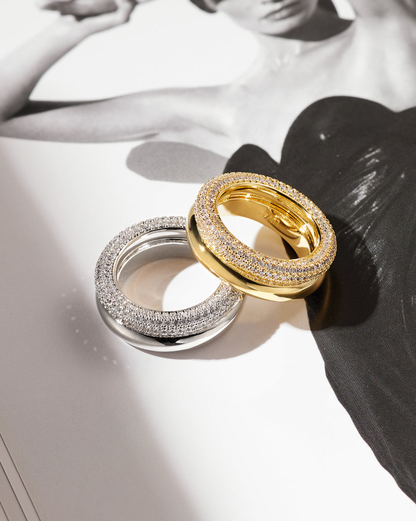 Double Amalfi Ring - Silver — alternate view