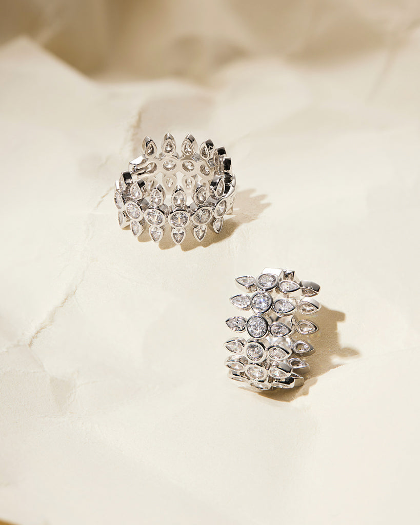 Florette Hoops - Silver — alternate view