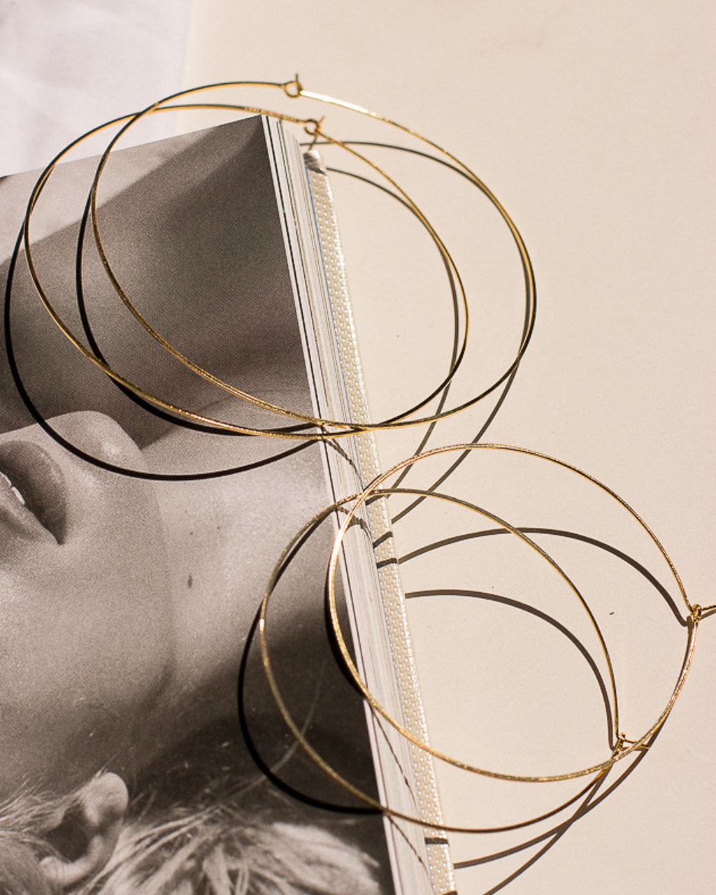 Capri Wire Hoops - Gold — alternate view 2