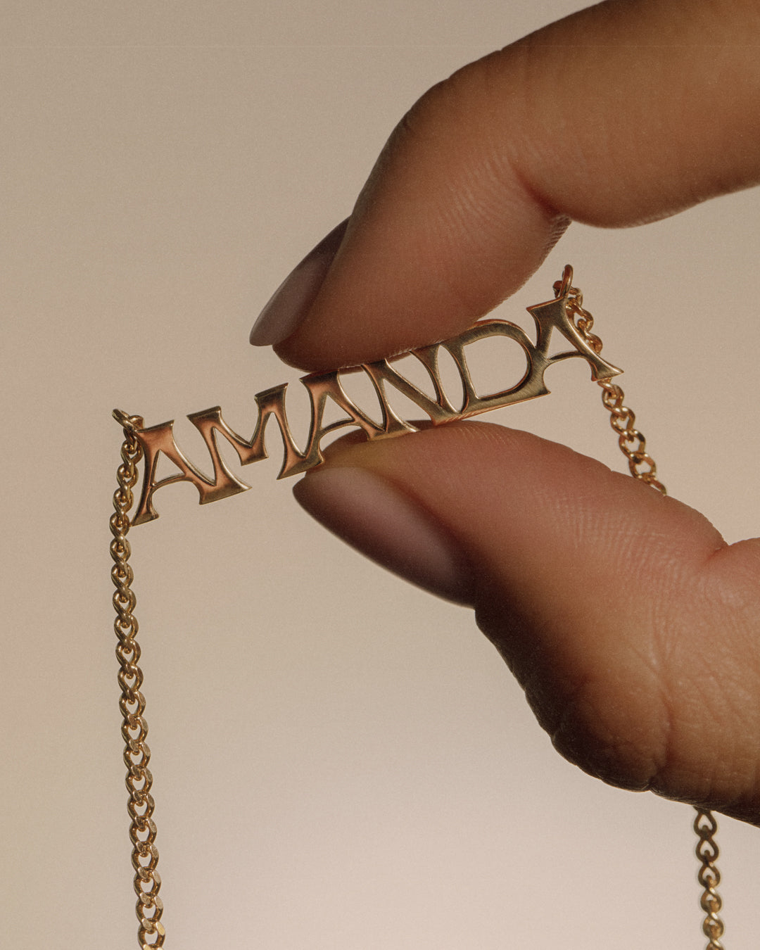 Nameplate Necklace [Vintage] — alternate view 2
