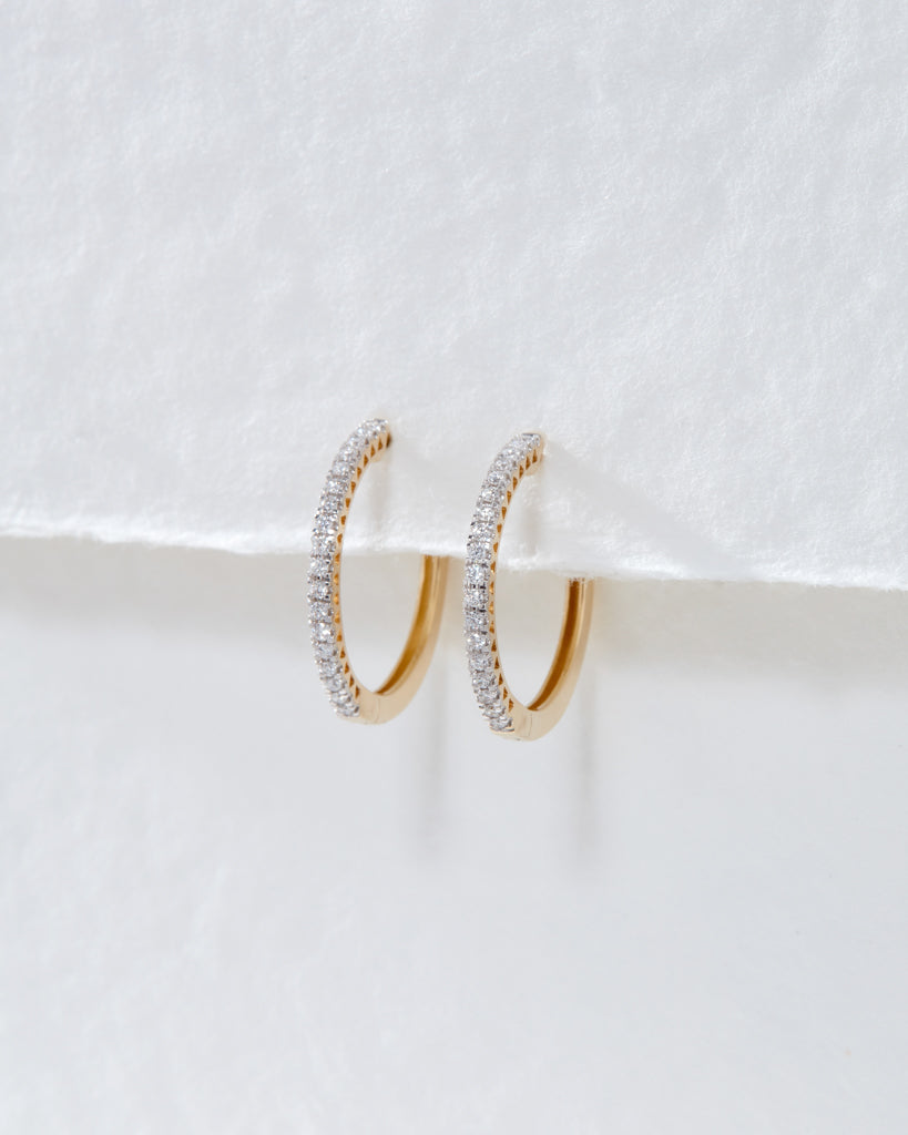 Dreamy Diamond Hoops (18mm)