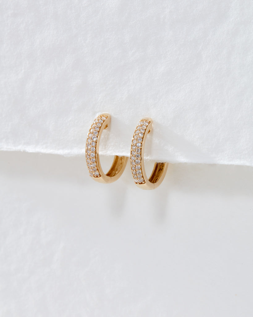 Super Shimmer Diamond Hoops (16.5mm)