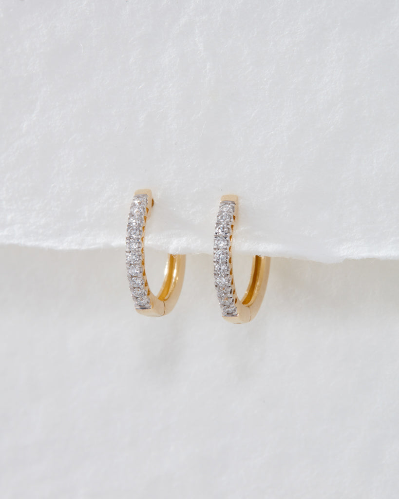 Dreamy Diamond Hoops (11mm)