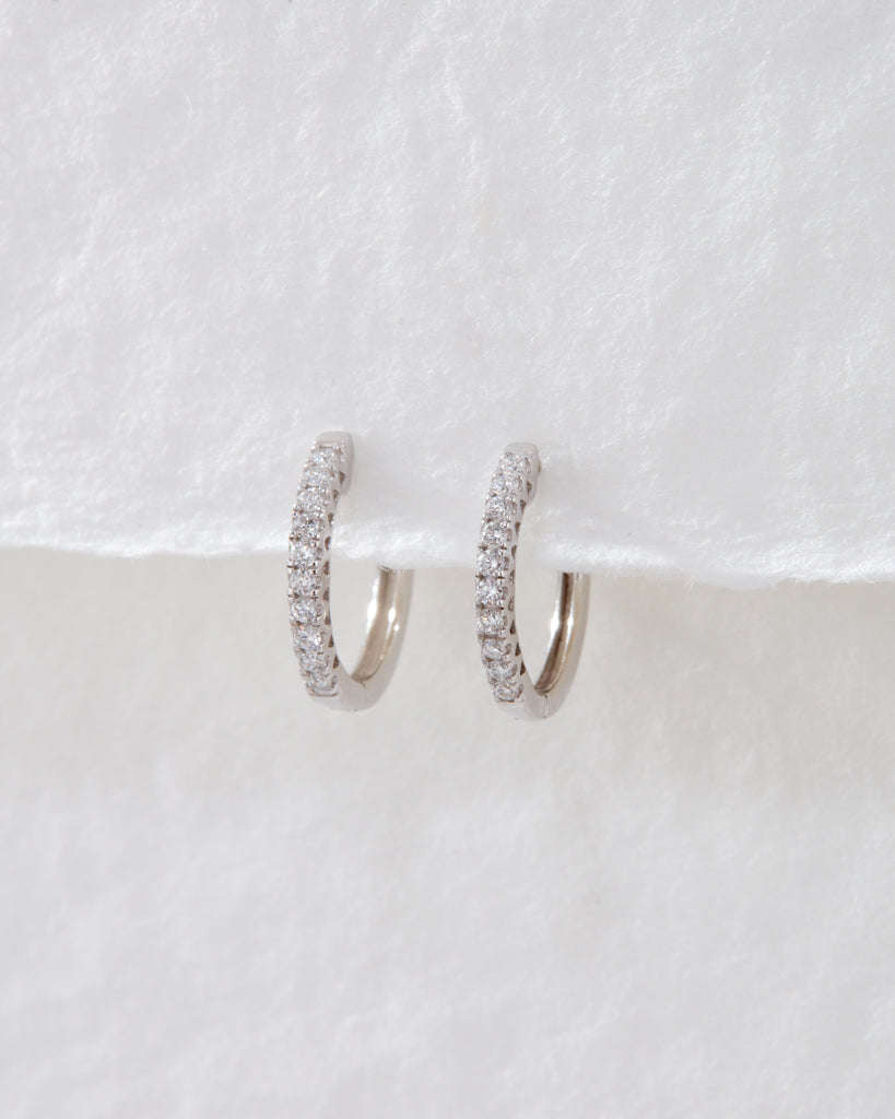 Dreamy Diamond Hoops (11mm) — detail view