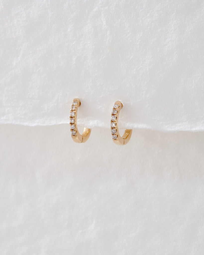 Tiniest Diamond Huggies - Earrings