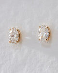 Ultimate Oval Solitaire Studs - Earrings