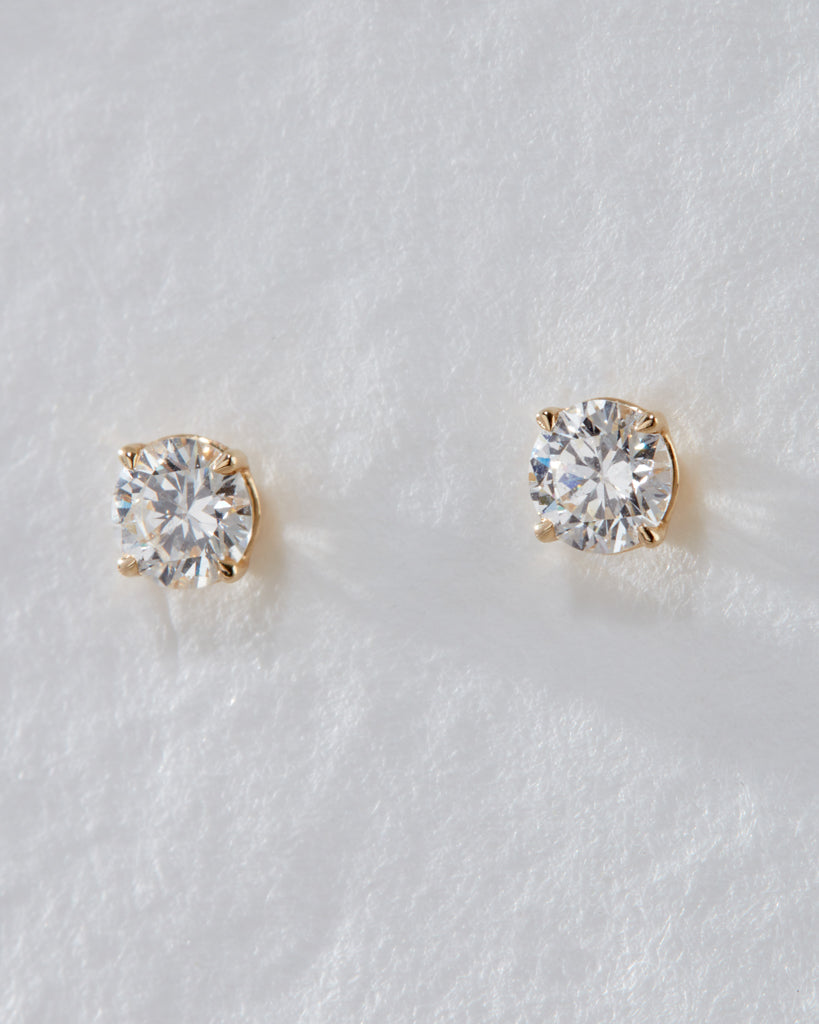 Ultimate Solitaire Studs - Earrings — detail view