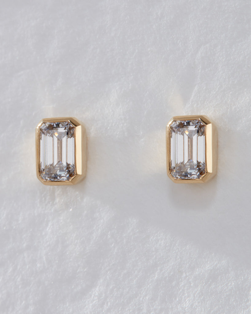 Bella Bezel Studs - Earrings