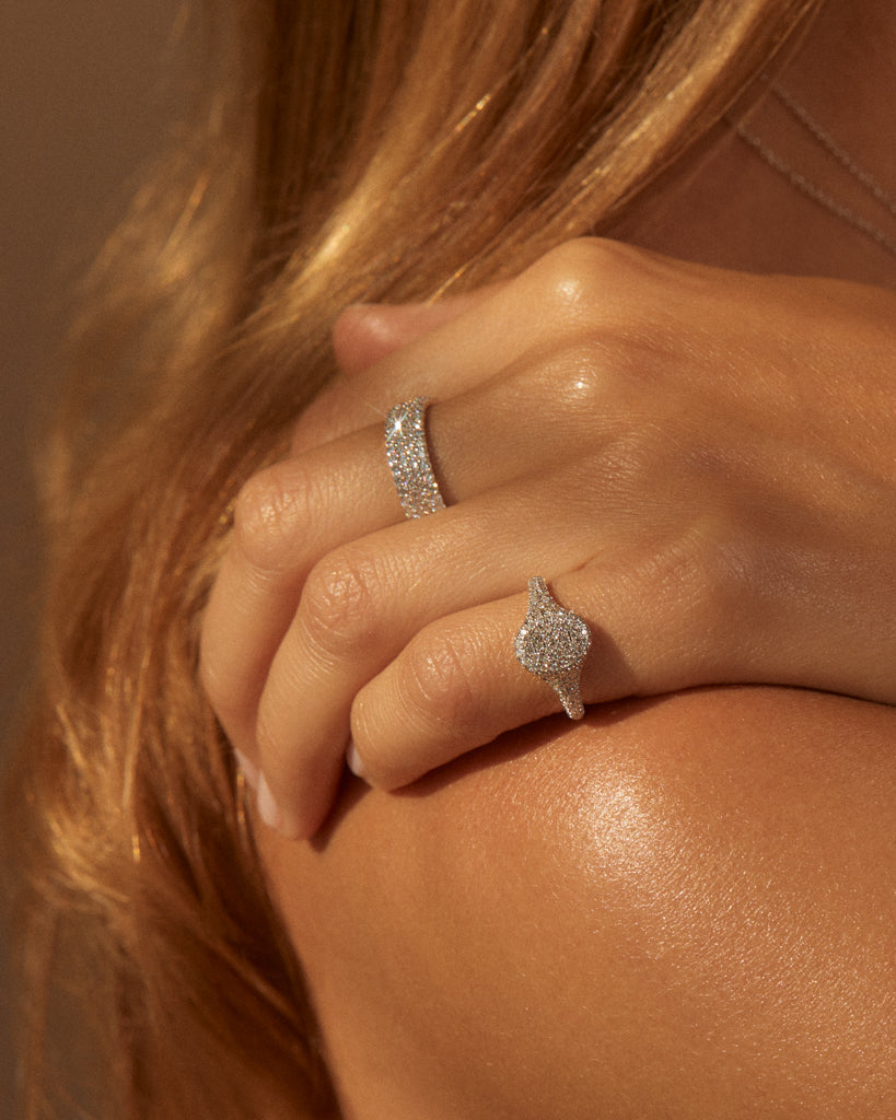 Blinged Out Diamond Band - Rings — another angle 2