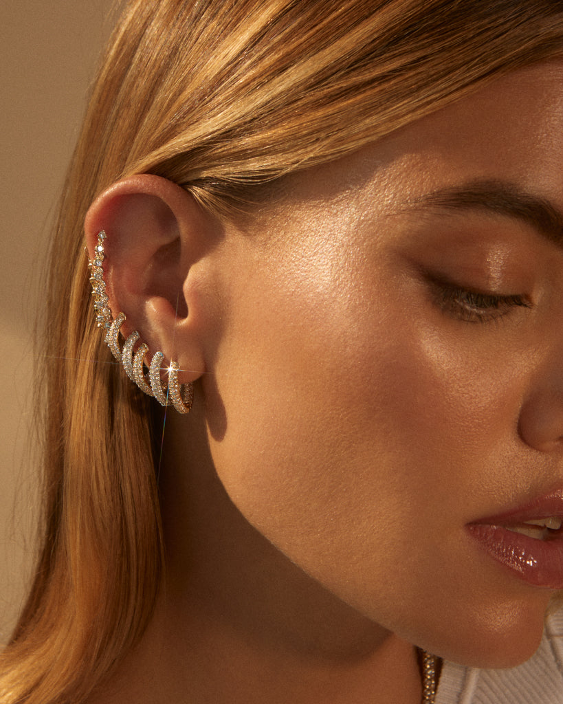 Diamond Ballier Studs - Earrings — detail view
