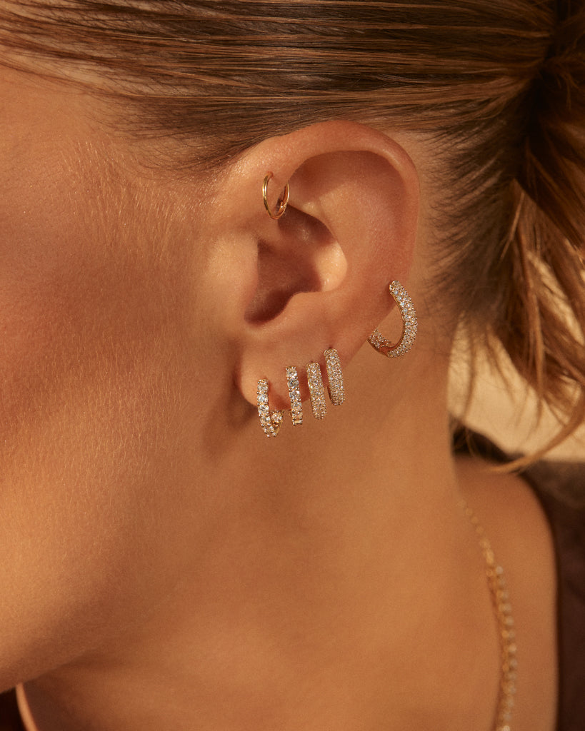 Forever Flawless Diamond Huggies - Earrings — detail view