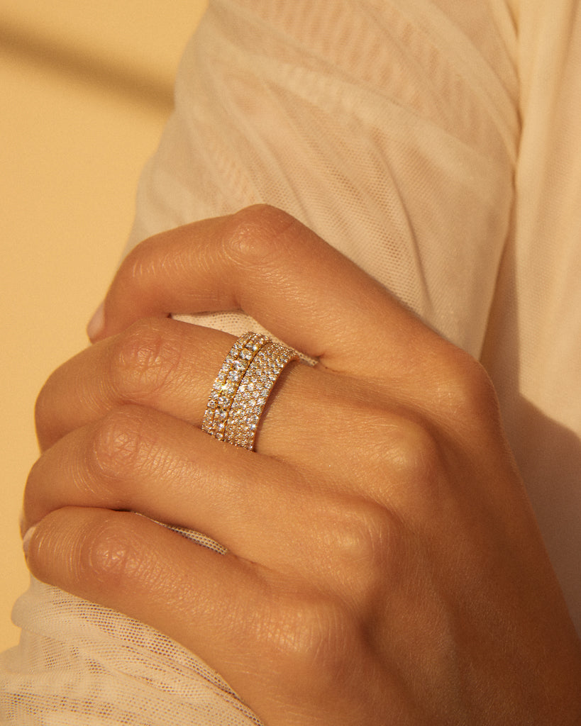 Blinged Out Diamond Band - Rings — alternate view 2