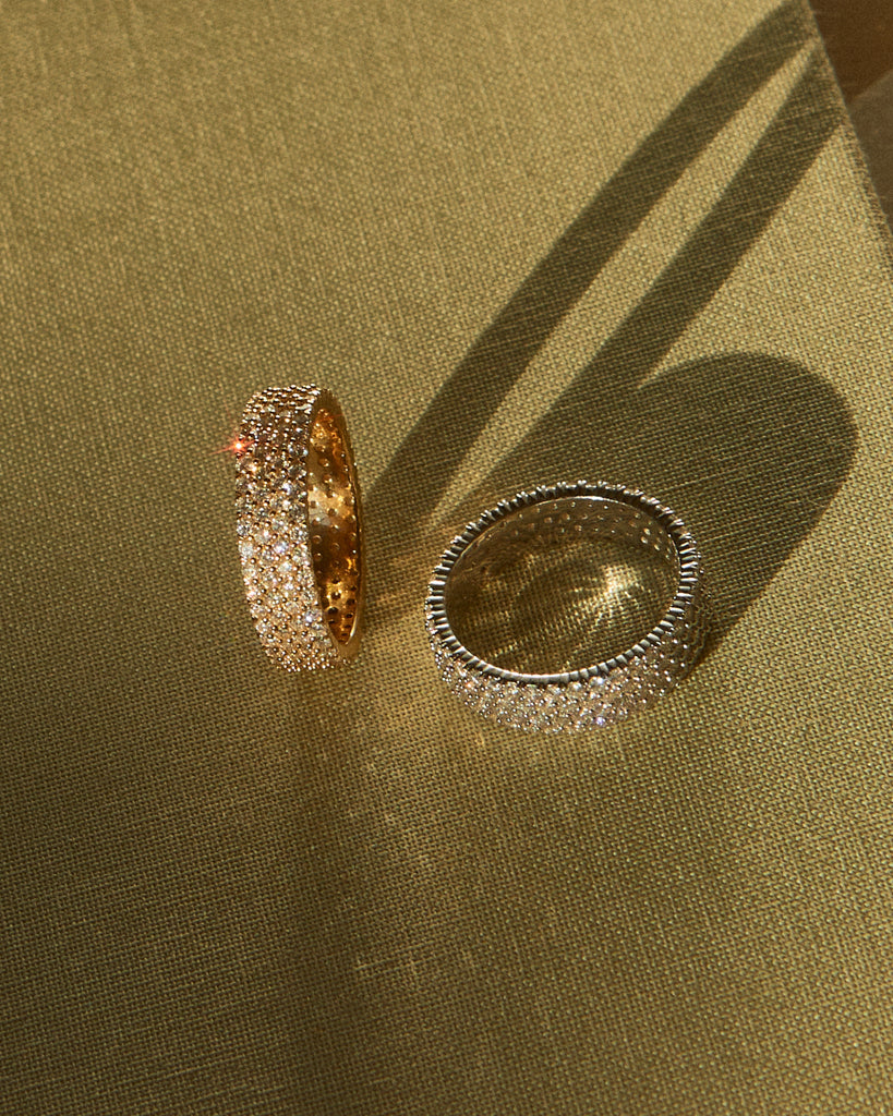 Blinged Out Diamond Band - Rings — alternate angle