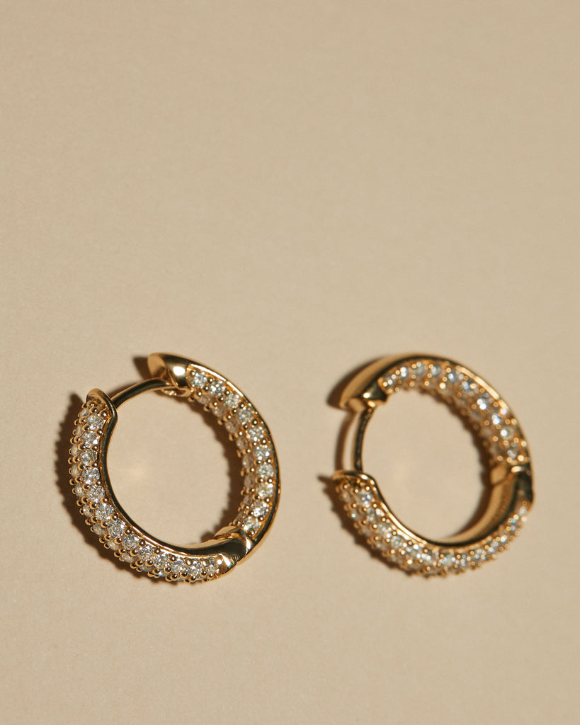 Real Diamond Amalfi Huggies - Earrings — alternate view 2