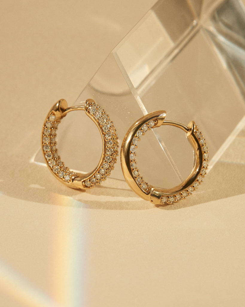 Real Diamond Amalfi Huggies - Earrings — detail view 2