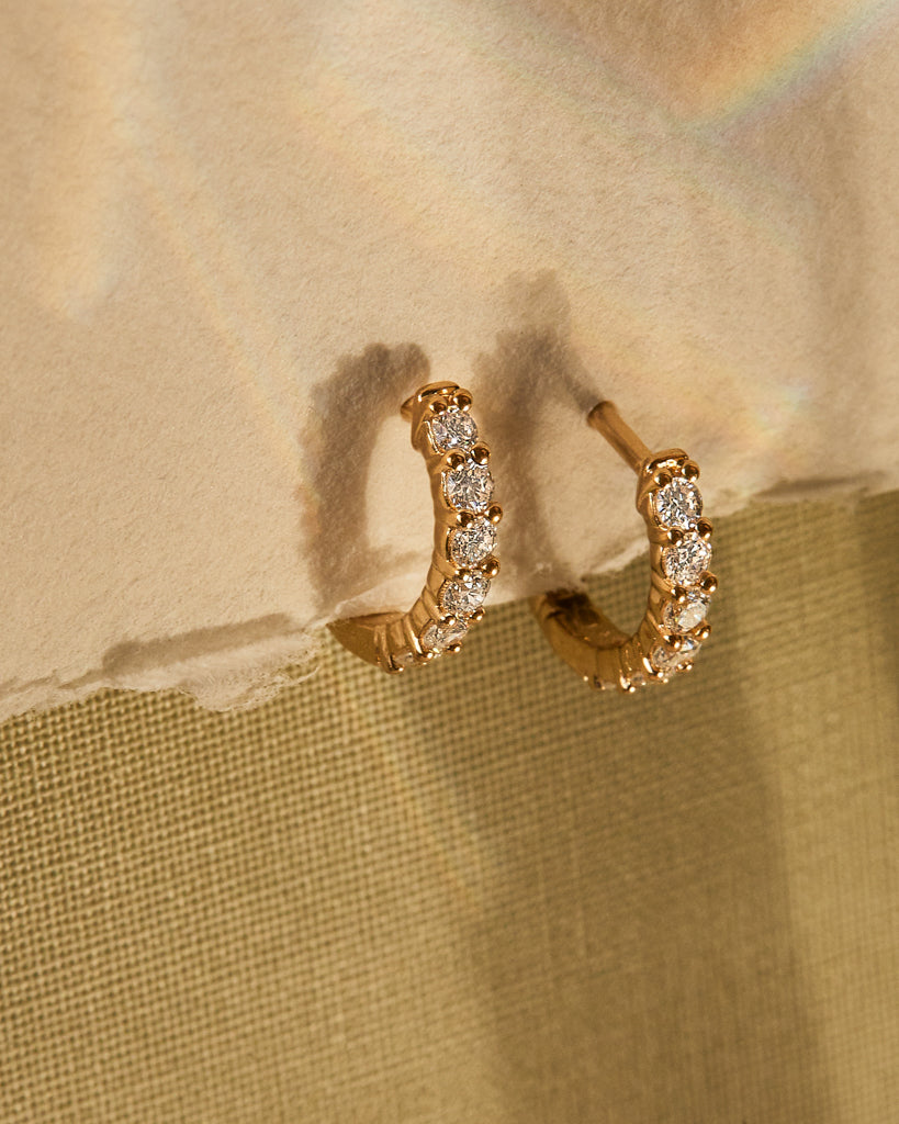 Forever Flawless Diamond Huggies - Earrings — alternate angle