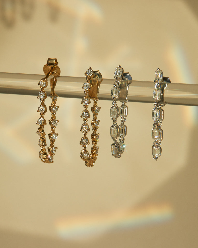 Diamond Ballier Studs - Earrings — alternate angle