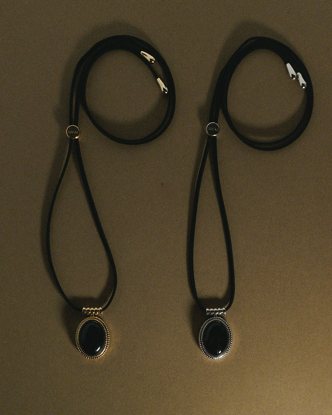 Midnight Mesa Cord Necklace - Gold — detail view
