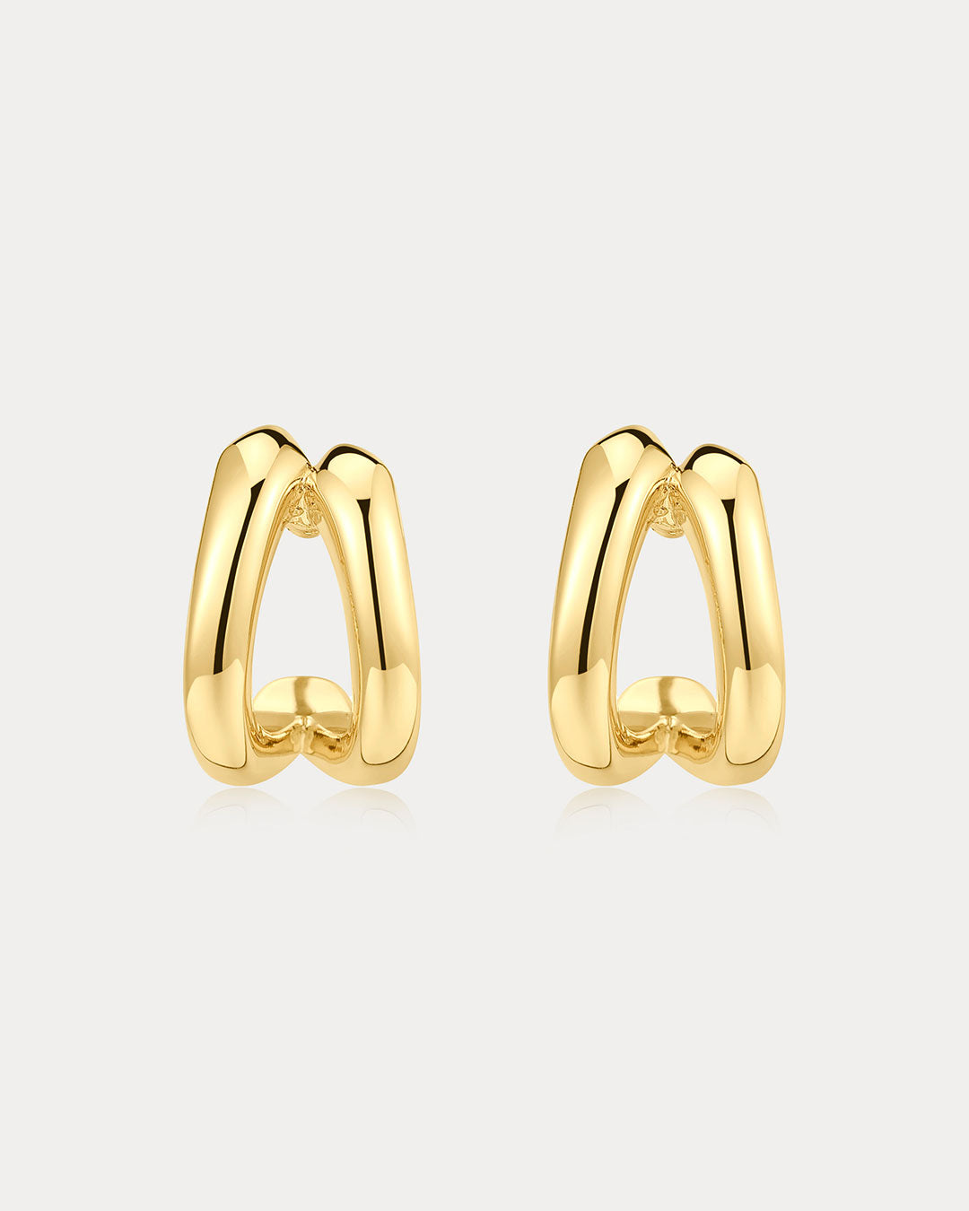 Layla Split Hoops in Gold
