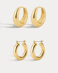 Baby Amalfi & Marbella Hoops - Gold — set view