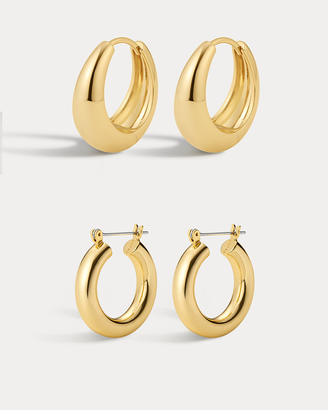 Baby Amalfi & Marbella Hoops - Gold — set view