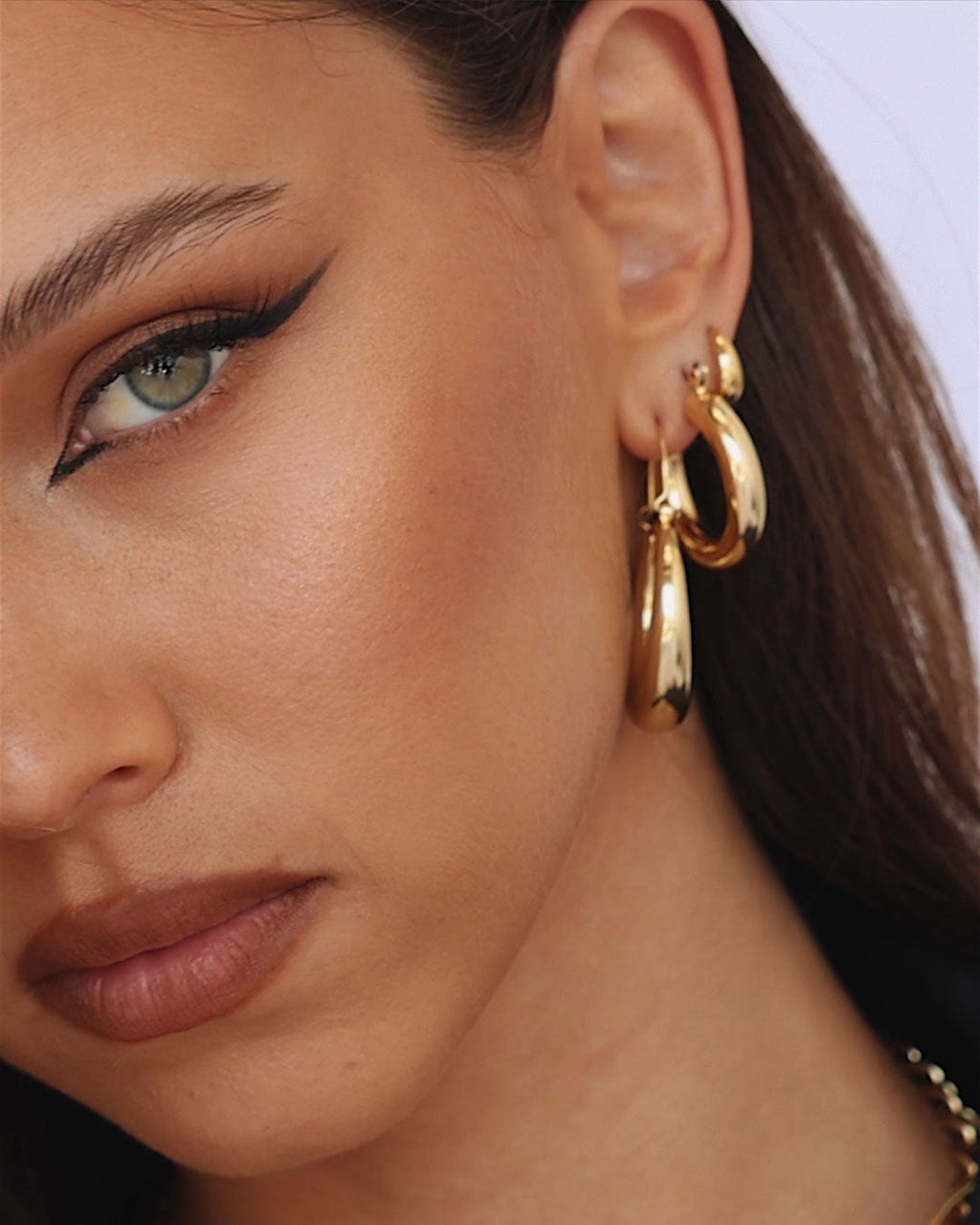 Baby Amalfi & Marbella Hoops - Gold — alternate angle