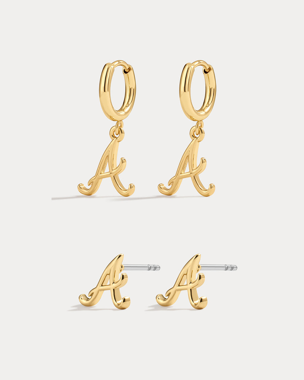 Bijoux MLB Logo Earrings Bundle - Gold — set view