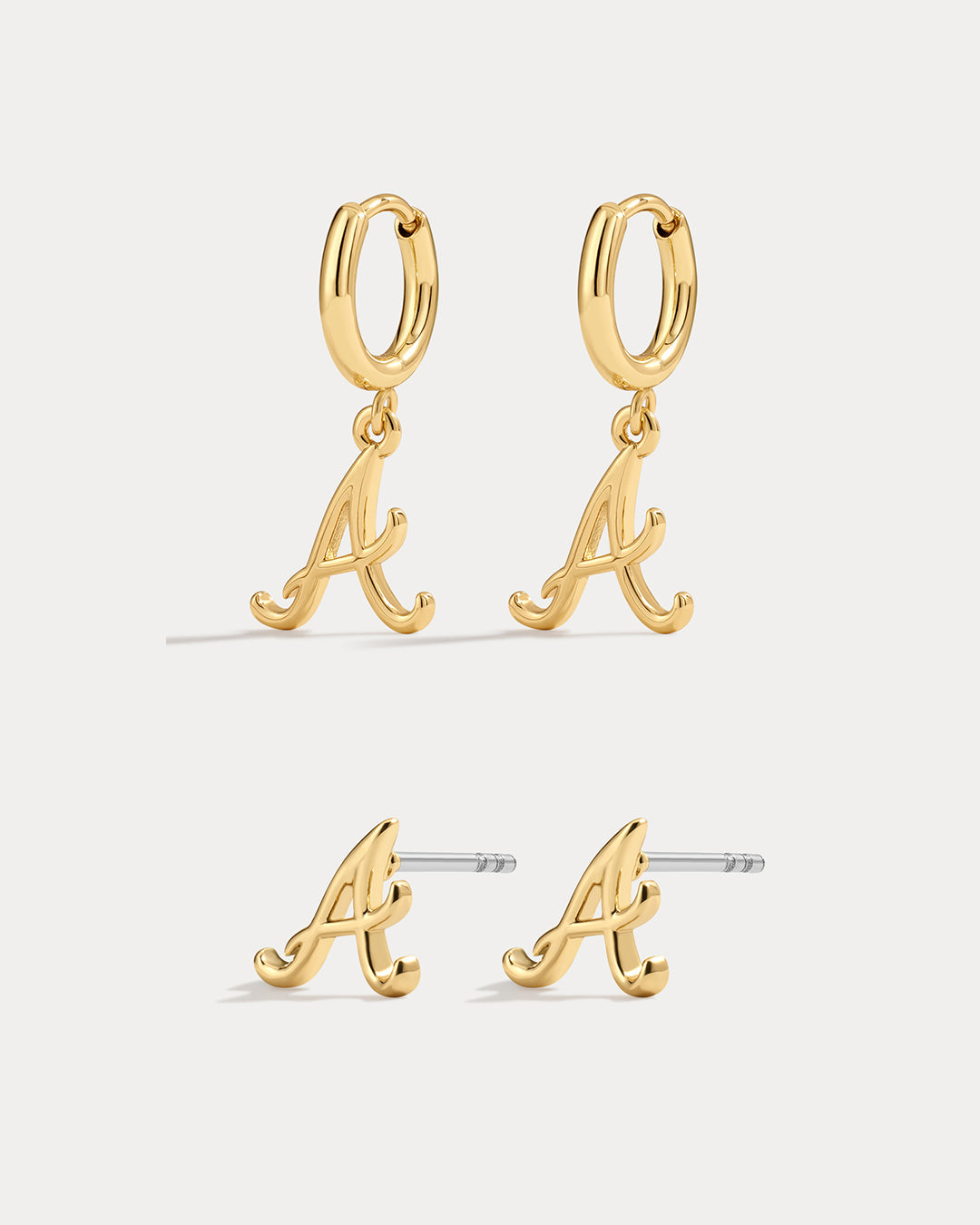 Bijoux MLB Logo Earrings Bundle - Gold — set view