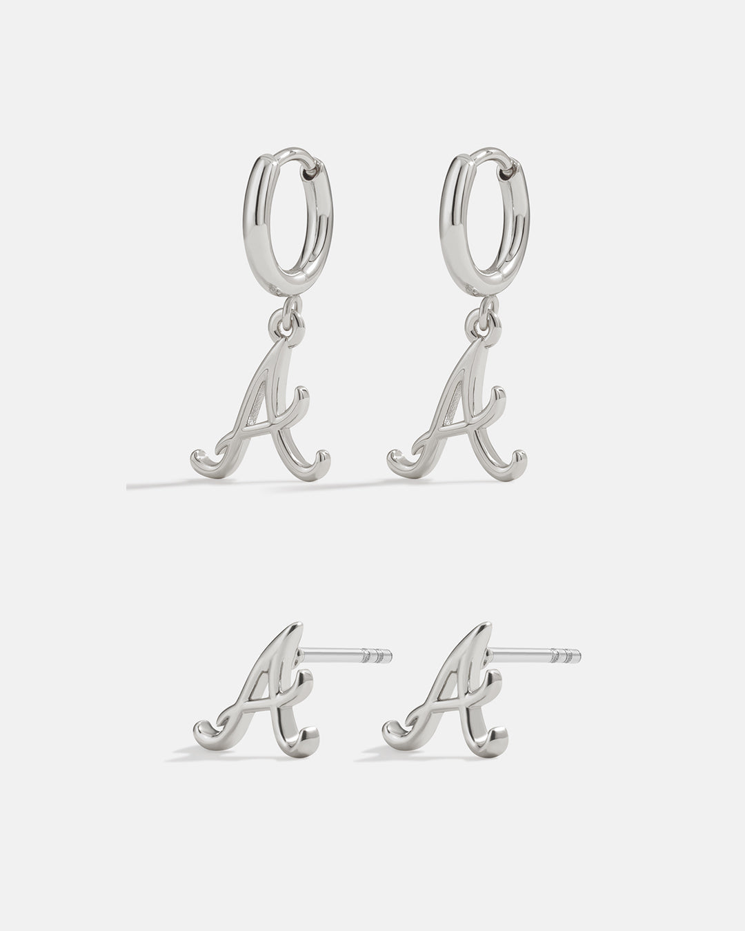 Bijoux MLB Logo Earrings Bundle - Silver — set view