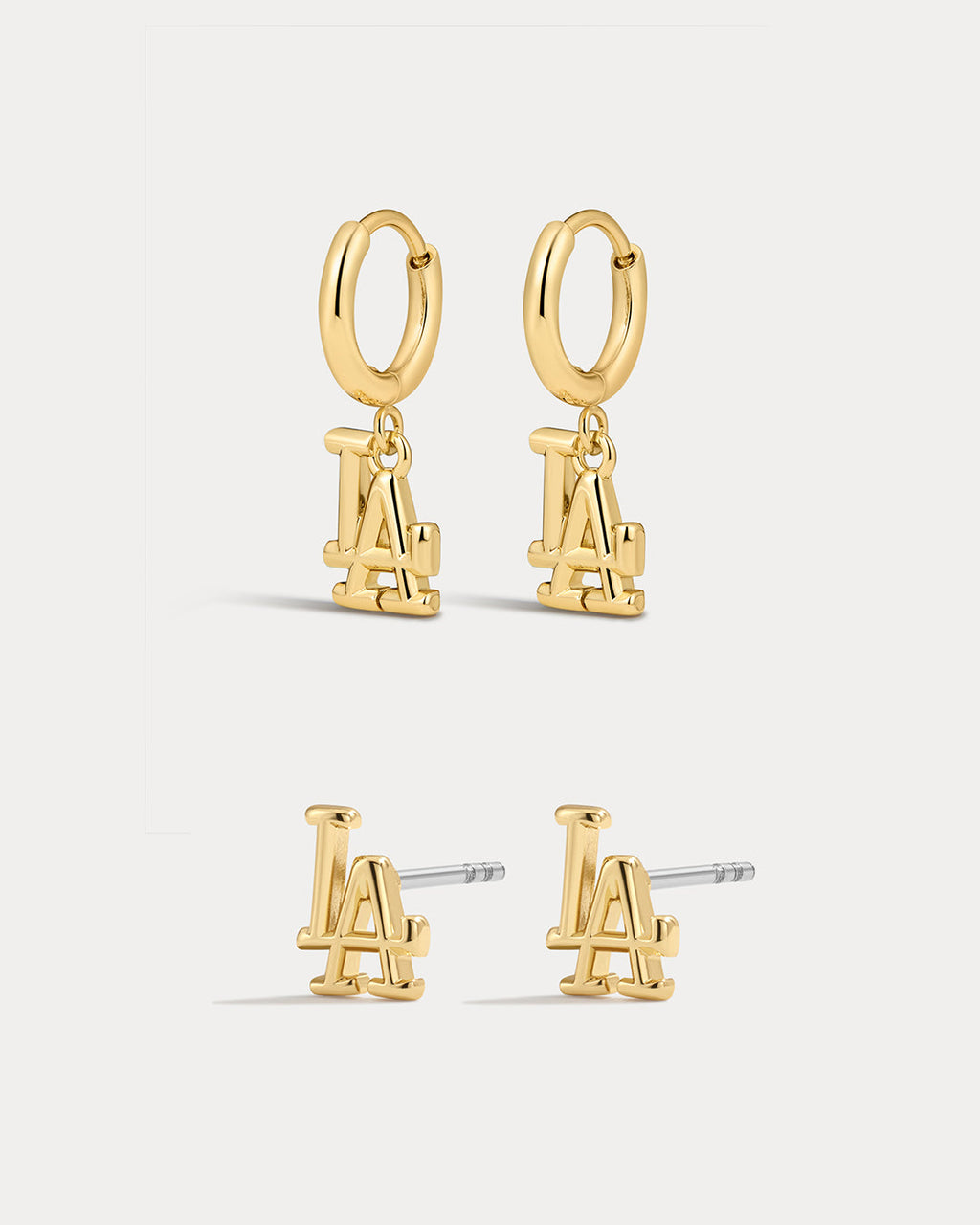 Bijoux MLB Logo Earrings Bundle - Gold — set view
