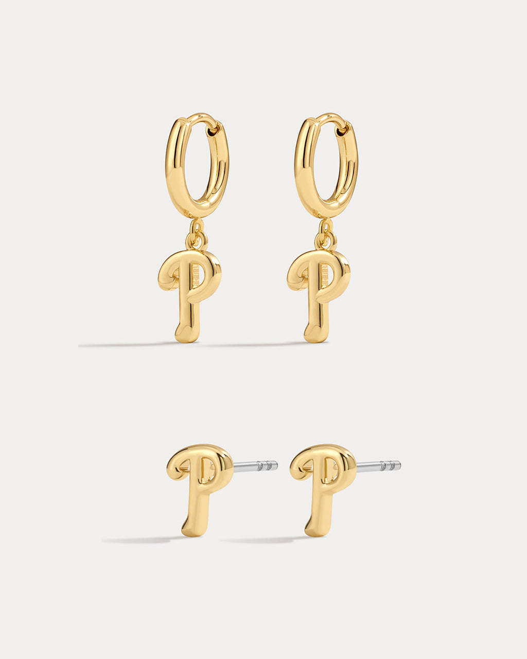 Bijoux MLB Logo Earrings Bundle - Gold — set view