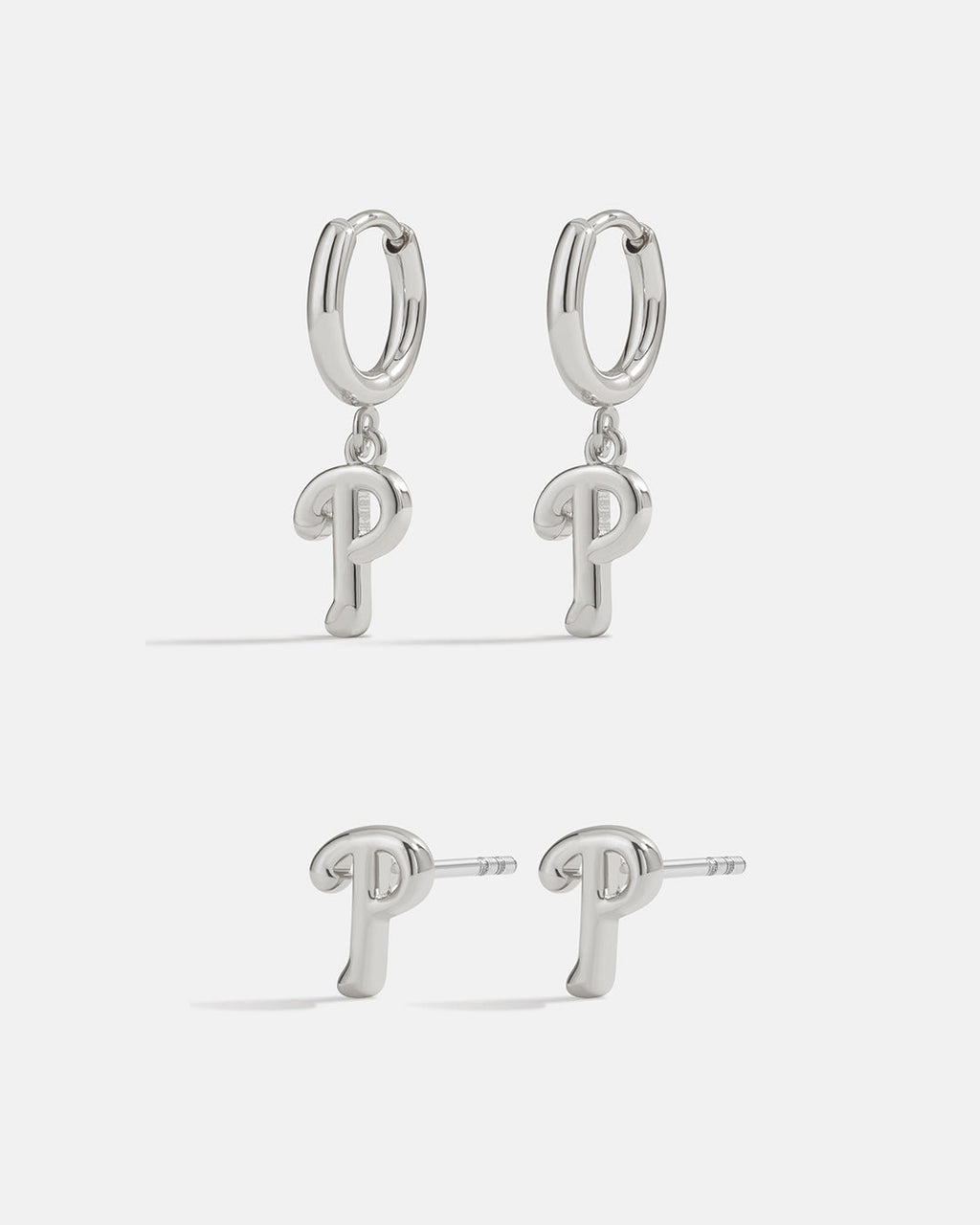 Bijoux MLB Logo Earrings Bundle - Silver — set view