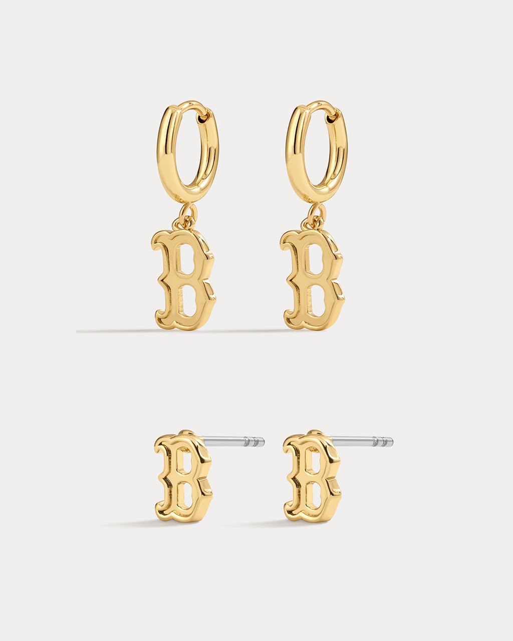 Bijoux MLB Logo Earrings Bundle - Gold — set view