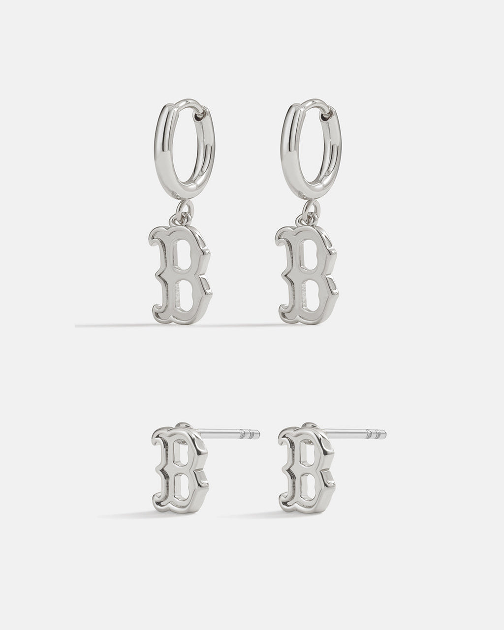 Bijoux MLB Logo Earrings Bundle - Silver — set view