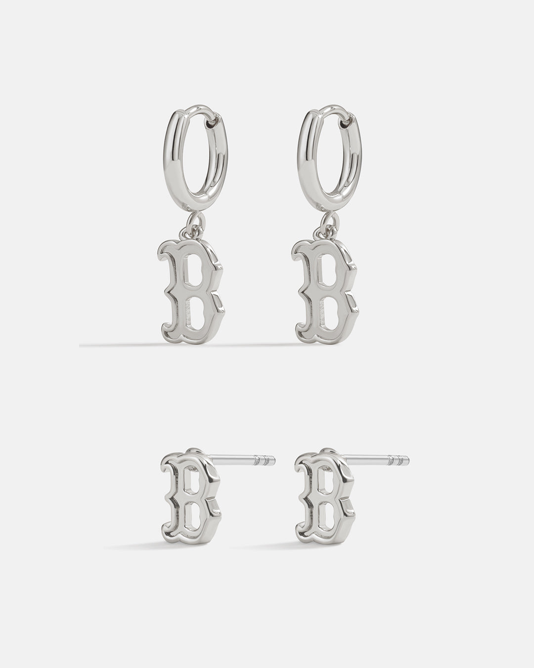 Bijoux MLB Logo Earrings Bundle - Silver — set view