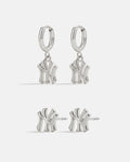 Bijoux MLB Logo Earrings Bundle - Silver — set view
