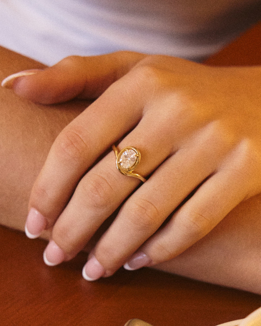 Bianco Nero Statement Ring - Gold — alternate view