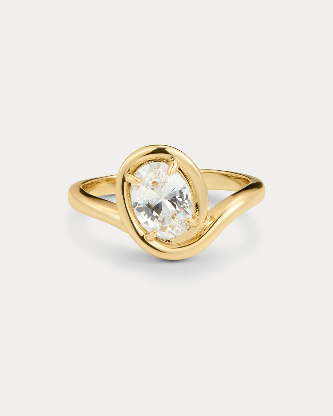 Bianco Nero Statement Ring - Gold