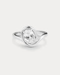 Bianco Nero Statement Ring - Silver