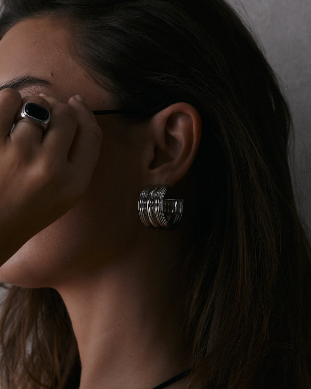 Canyon Hoops - Silver — alternate view