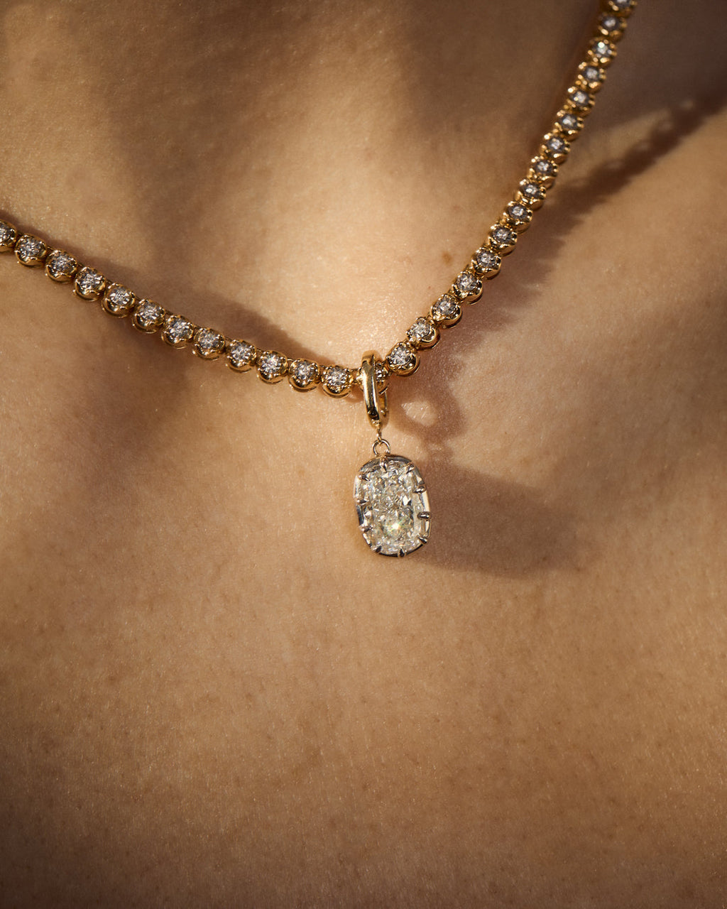 Diamond Georgian Pendant in Gold