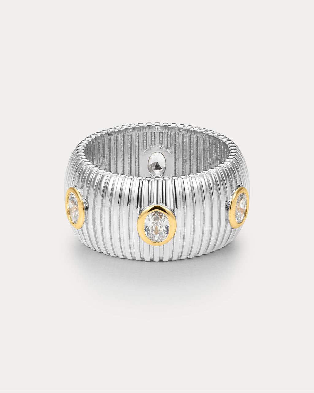 Georgia Ridged Band - Silver - Rings