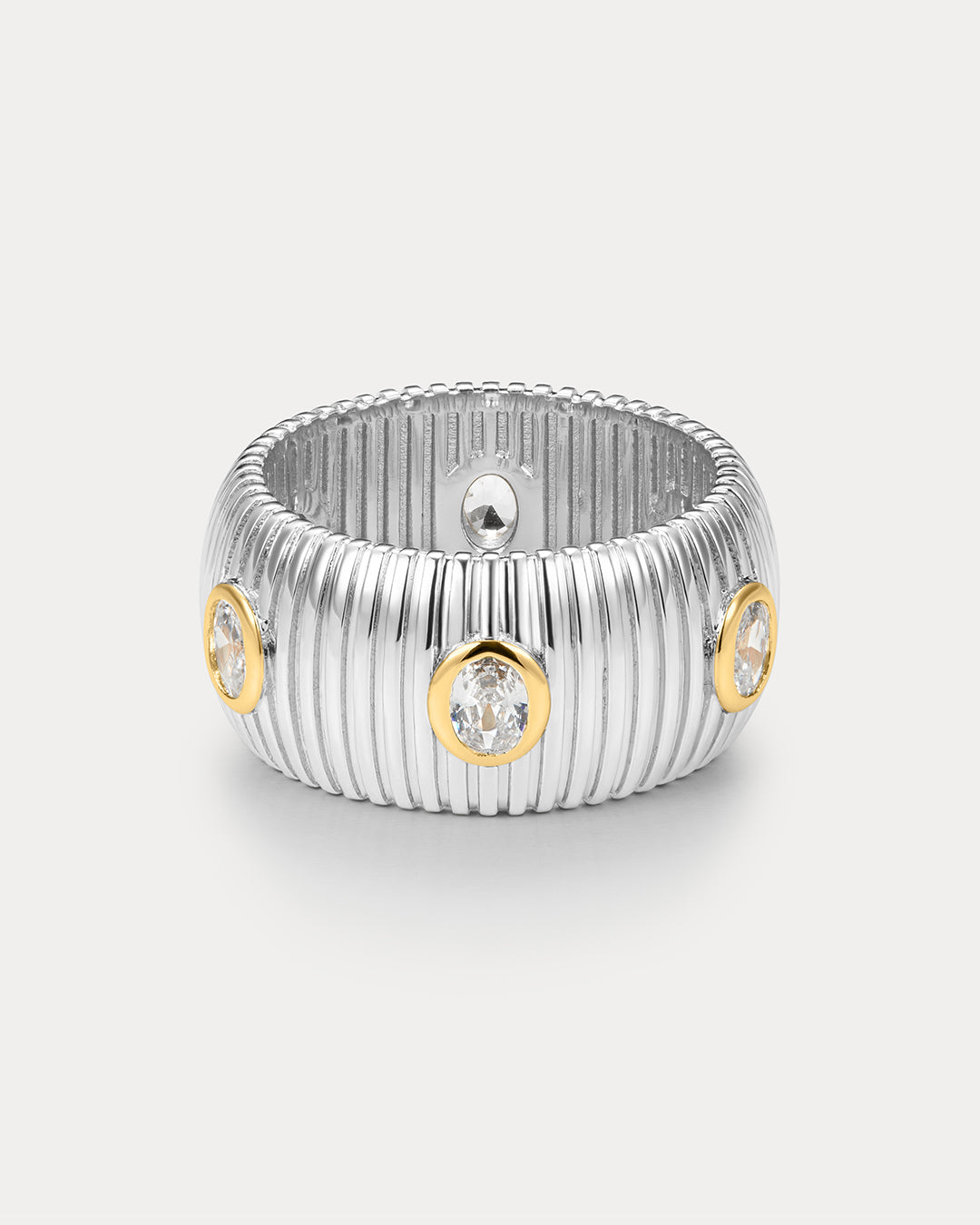 Georgia Ridged Band - Silver - Rings