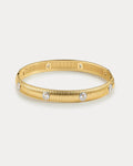 Georgia Ridged Bangle - Gold
