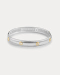 Georgia Ridged Bangle - Silver