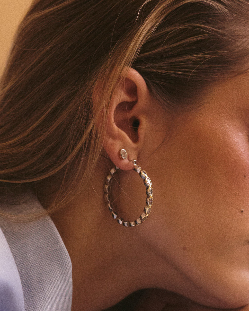 Georgia Stone Earring Set - Silver — detail view