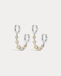 Georgia Stone Huggies Set - Silver - Earrings