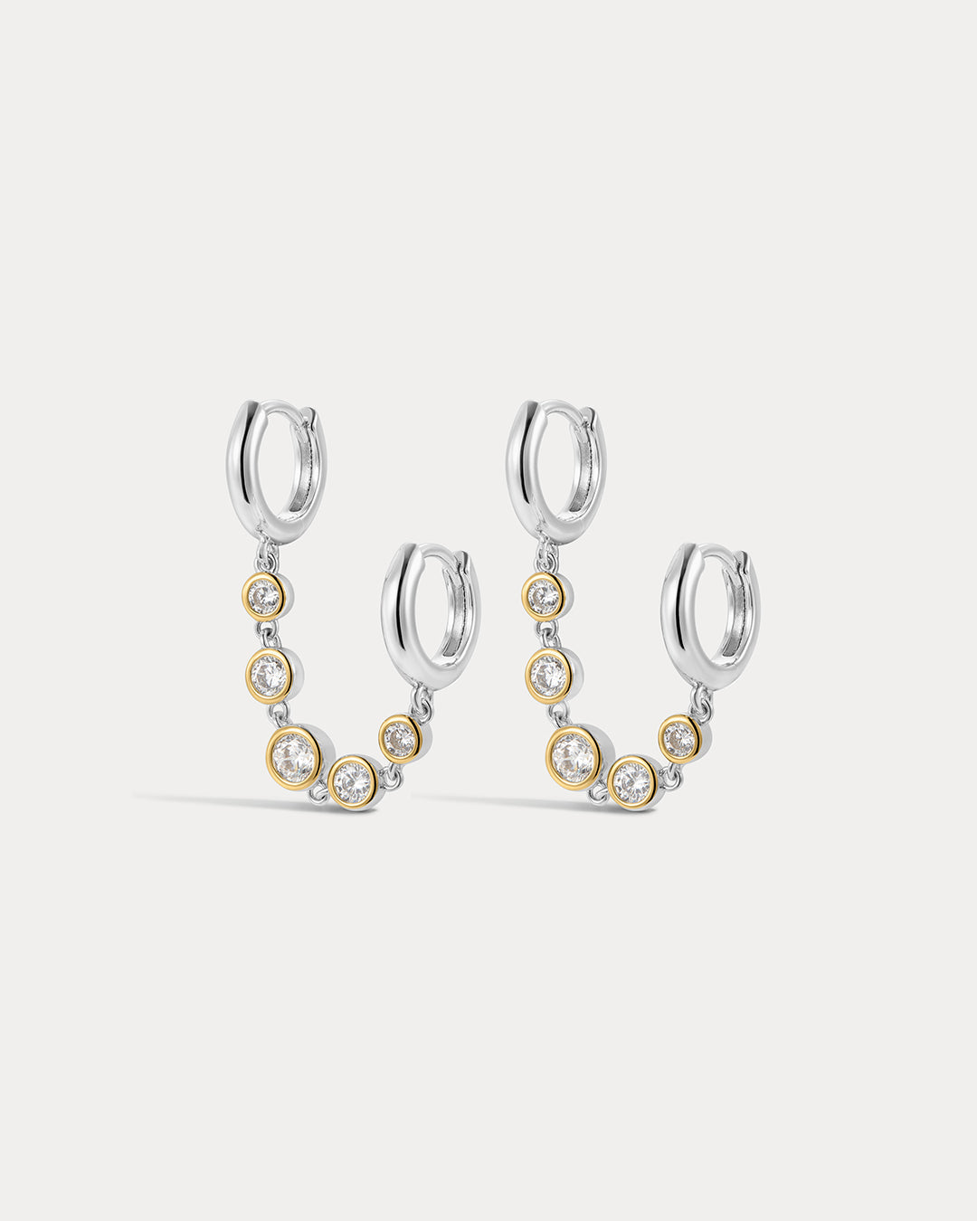 Georgia Stone Huggies Set - Silver - Earrings